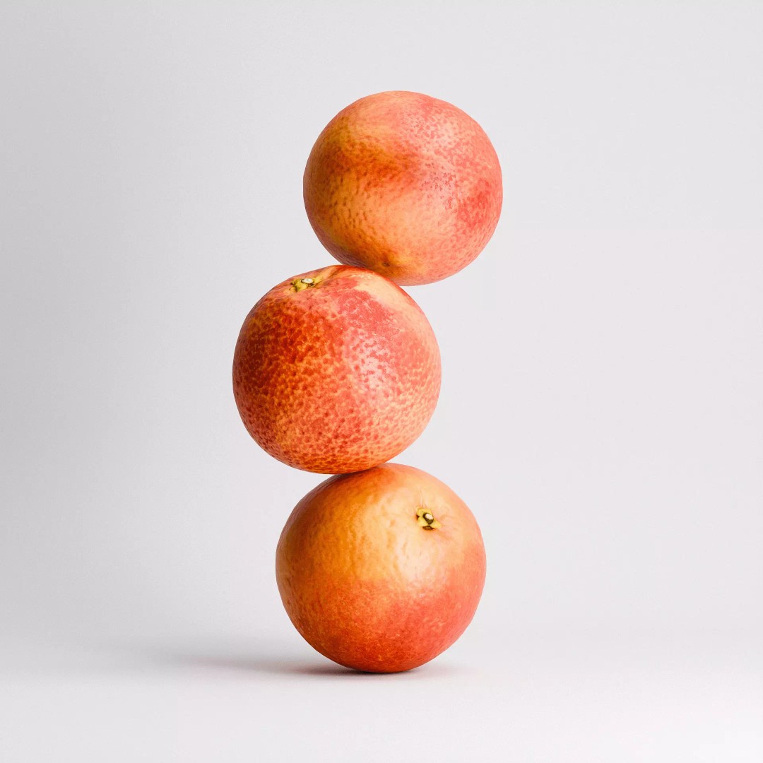 Blood Oranges 3D Model – Low Poly PBR Fruit Asset, FBX & OBJ - View 3