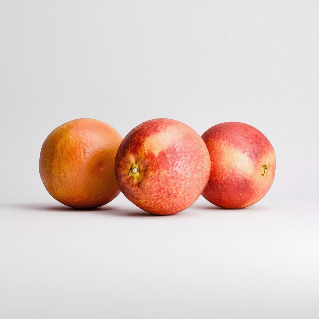 Blood Oranges 3D Model – Low Poly PBR Fruit Asset, FBX & OBJ - View 4