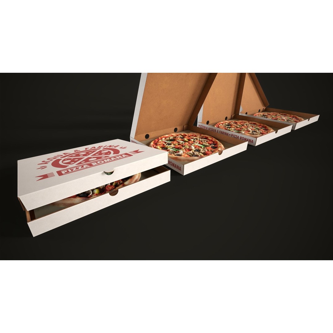 Pizza 3D Model – Low Poly Game Asset with Box, FBX, OBJ - View 10