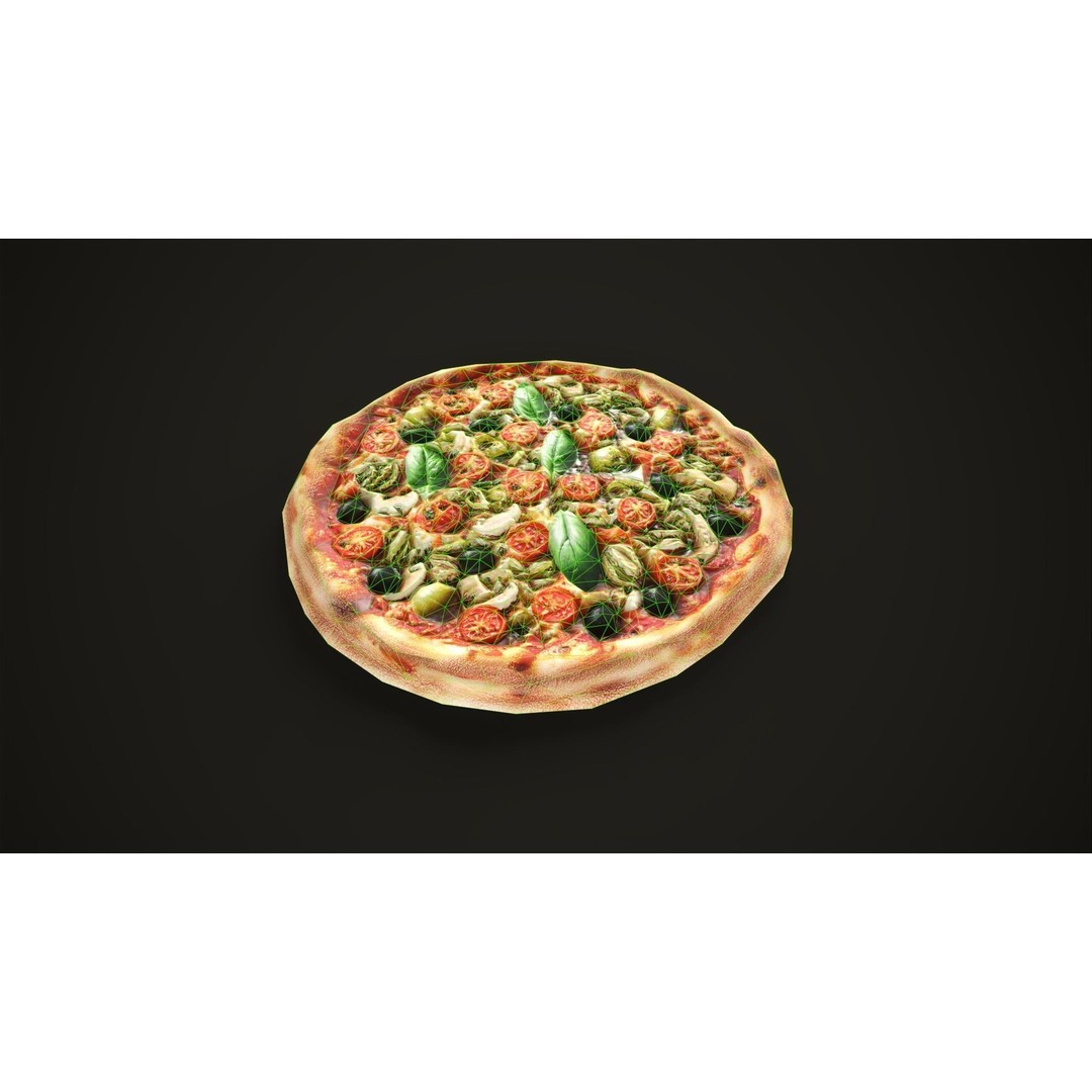 Pizza 3D Model – Low Poly Game Asset with Box, FBX, OBJ - View 13