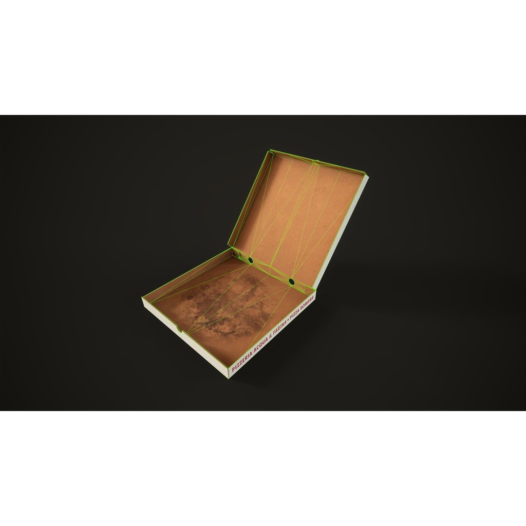Pizza 3D Model – Low Poly Game Asset with Box, FBX, OBJ - View 15