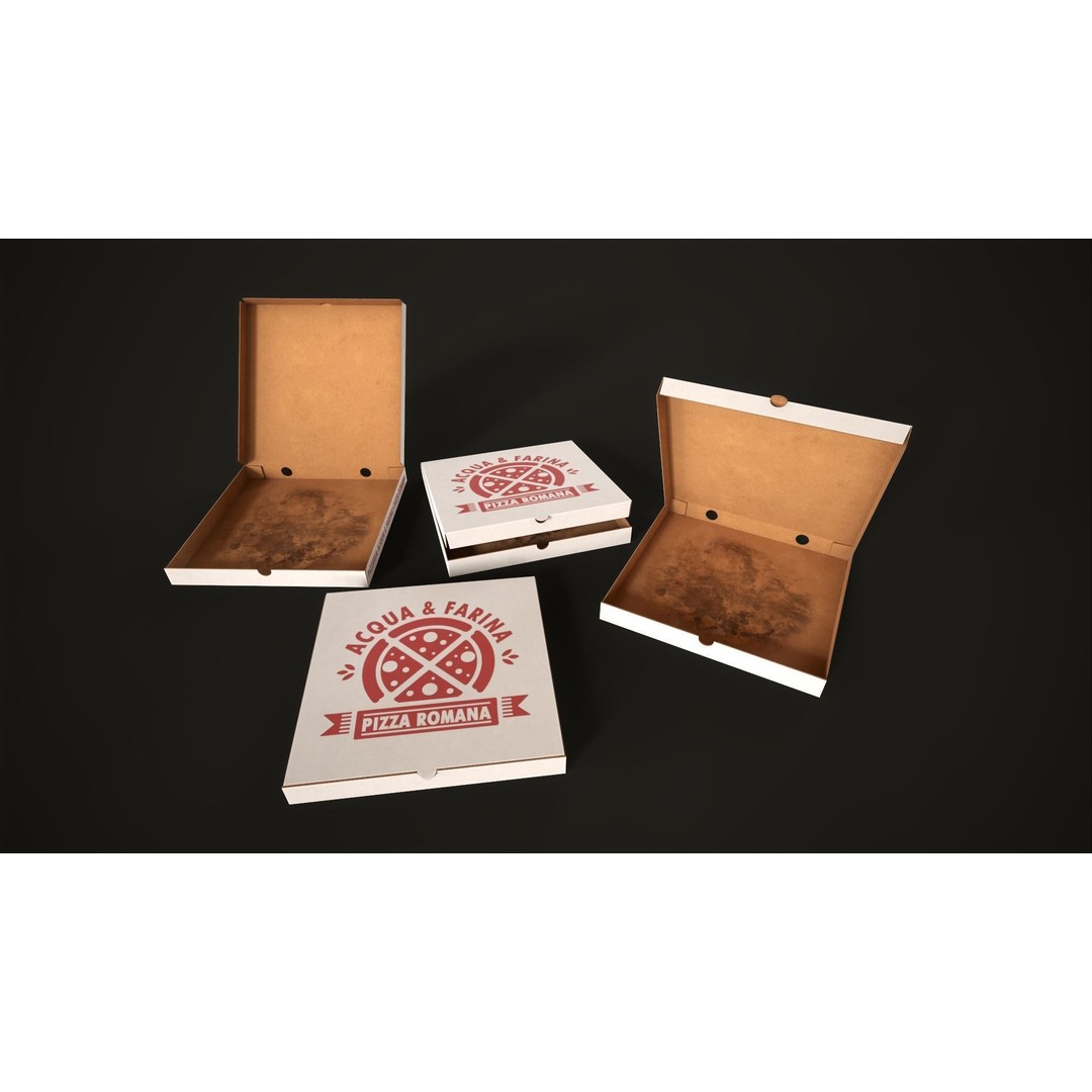 Pizza 3D Model – Low Poly Game Asset with Box, FBX, OBJ - View 6