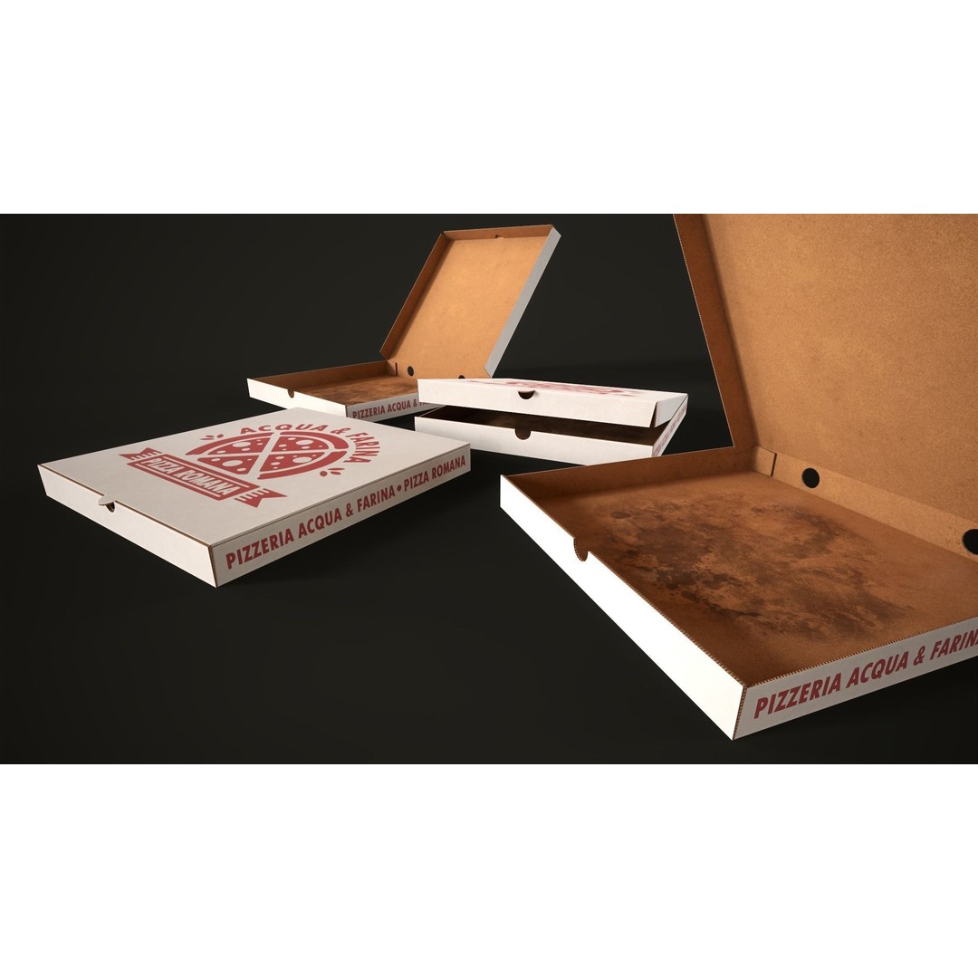 Pizza 3D Model – Low Poly Game Asset with Box, FBX, OBJ - View 7