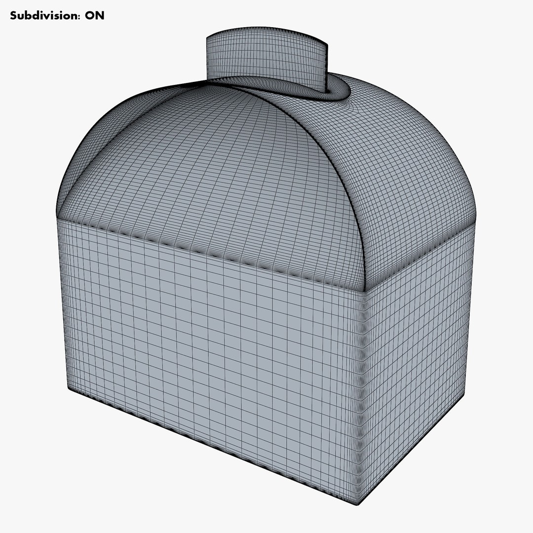 Package Cardboard Treat Box M 3D Model – PBR Textured Gift Container, FBX - View 10