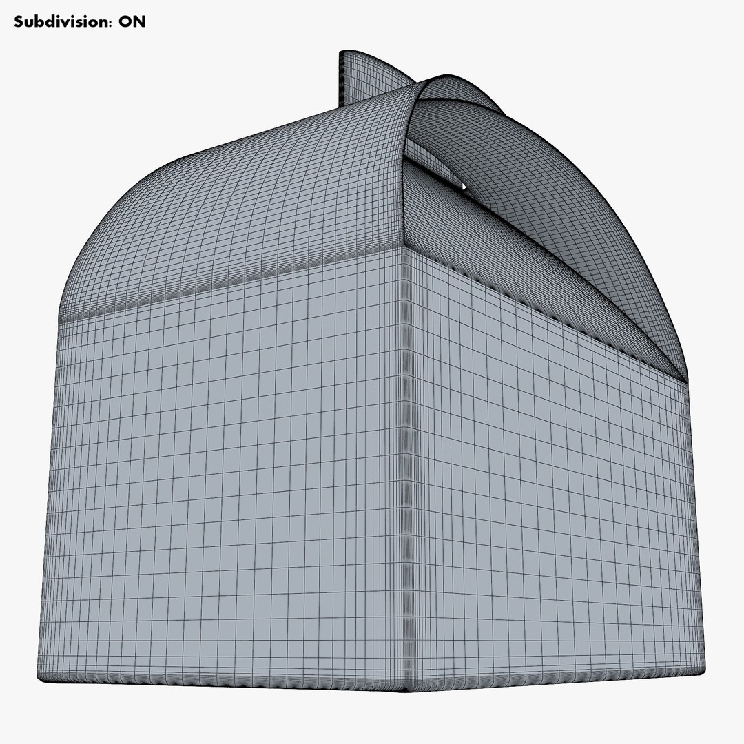 Package Cardboard Treat Box M 3D Model – PBR Textured Gift Container, FBX - View 14