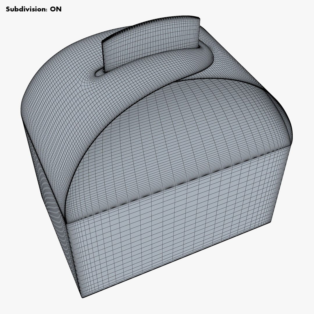 Package Cardboard Treat Box M 3D Model – PBR Textured Gift Container, FBX - View 18