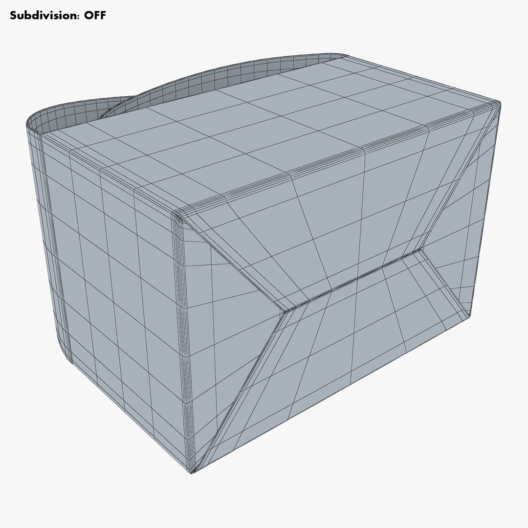 Package Cardboard Treat Box M 3D Model – PBR Textured Gift Container, FBX - View 21