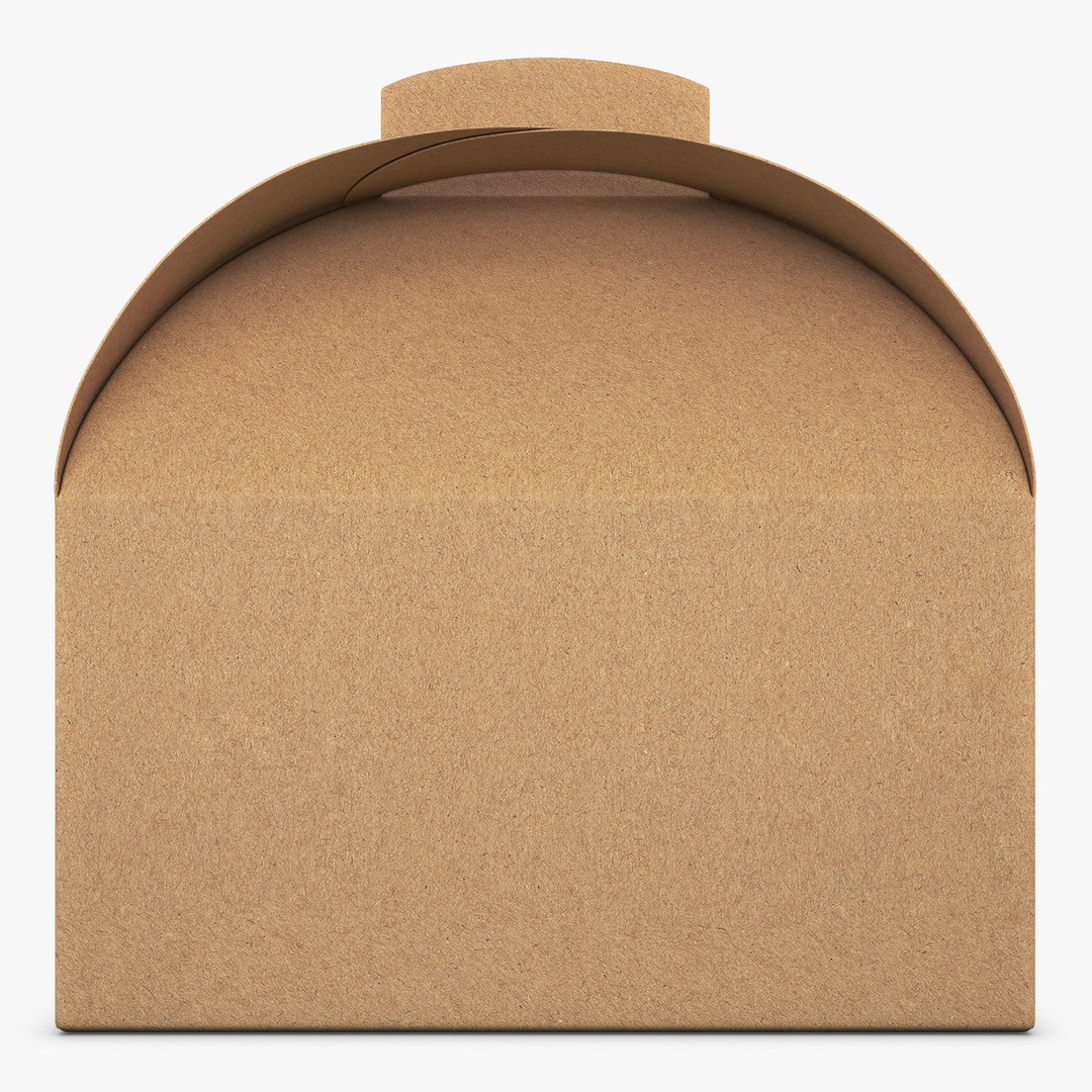 Package Cardboard Treat Box M 3D Model – PBR Textured Gift Container, FBX - View 5