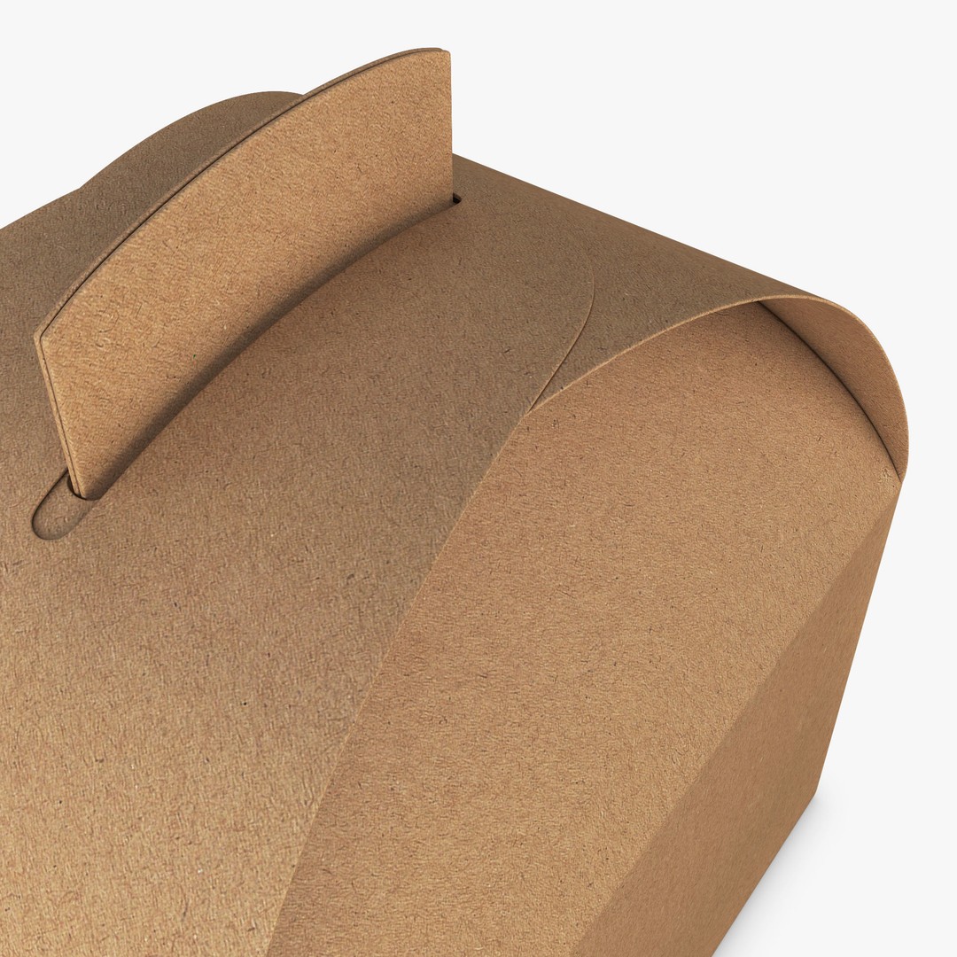 Package Cardboard Treat Box M 3D Model – PBR Textured Gift Container, FBX - View 9
