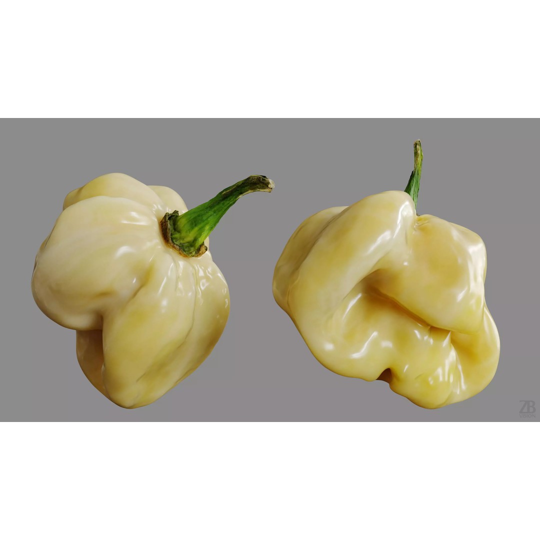 Habanero 3D Model – Photorealistic PBR Vegetable Asset, FBX, OBJ
