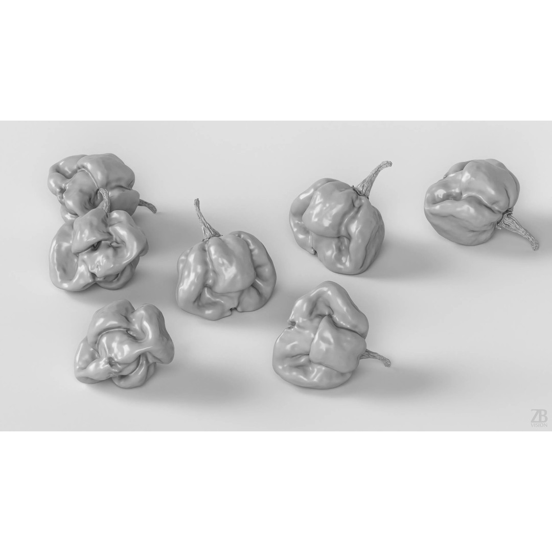Habanero 3D Model – Photorealistic PBR Vegetable Asset, FBX, OBJ - View 5