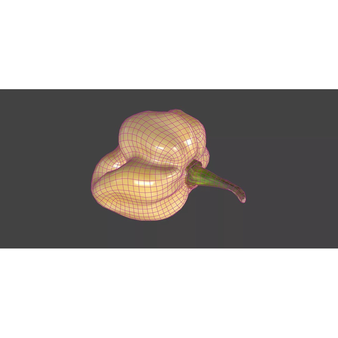 Habanero 3D Model – Photorealistic PBR Vegetable Asset, FBX, OBJ - View 8