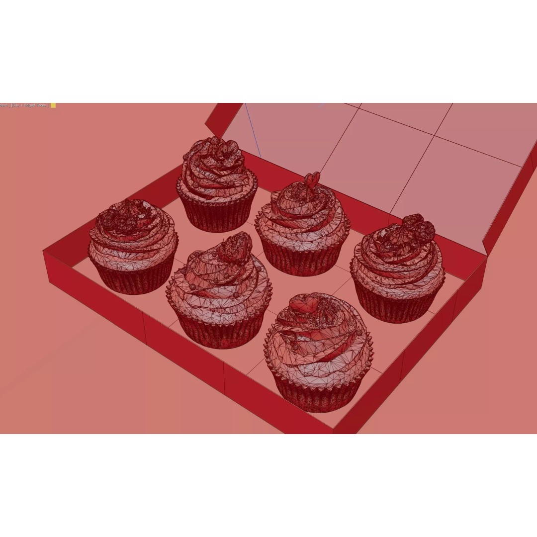 Photorealistic Cupcake 3D Model – High Quality Bakery Asset, FBX, OBJ - View 10