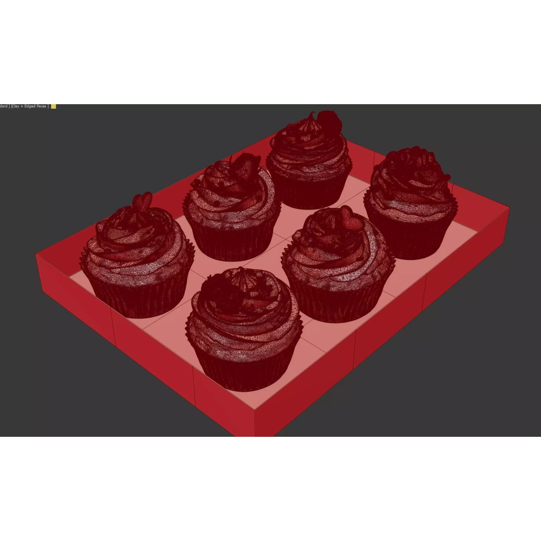 Photorealistic Cupcake 3D Model – High Quality Bakery Asset, FBX, OBJ - View 15
