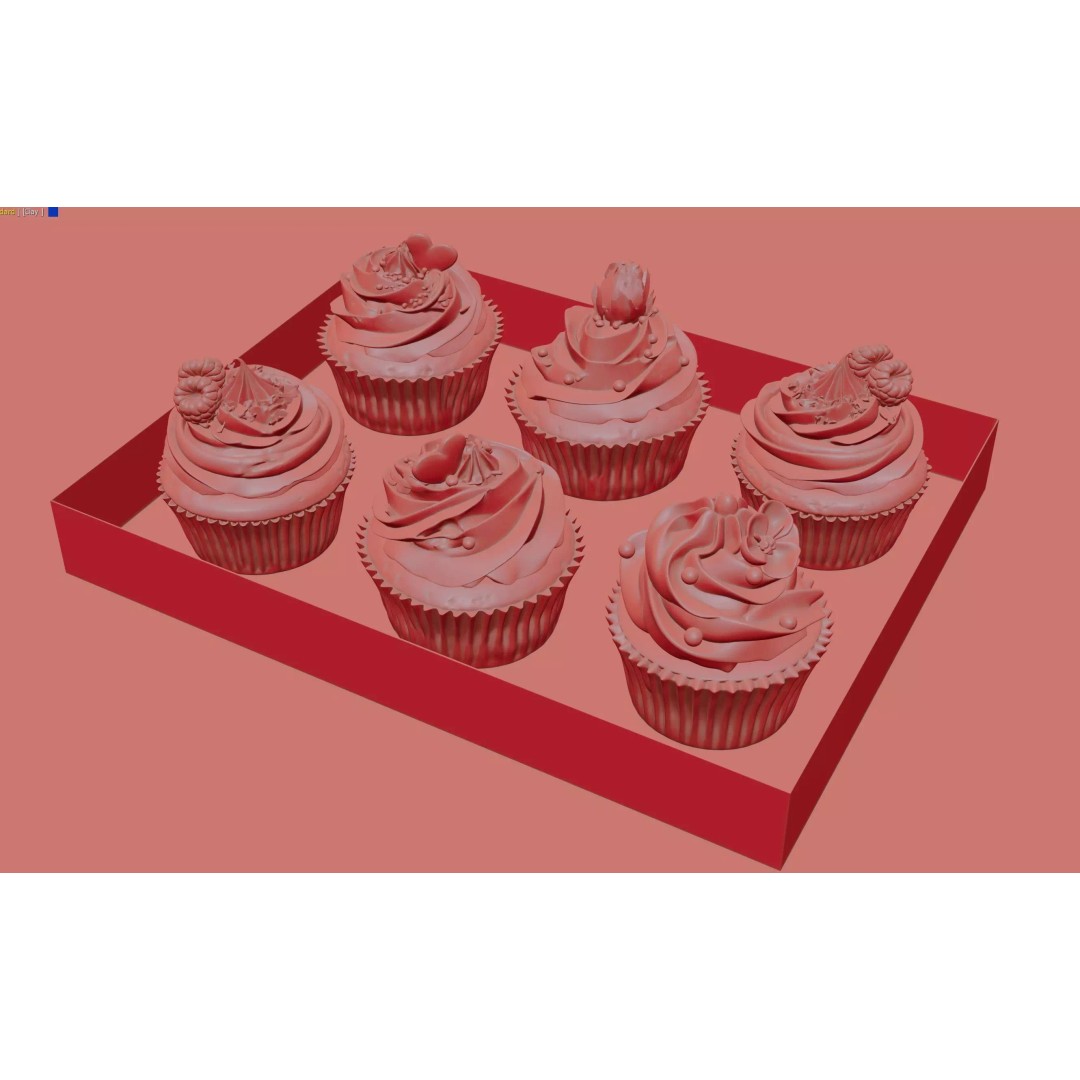 Photorealistic Cupcake 3D Model – High Quality Bakery Asset, FBX, OBJ - View 16