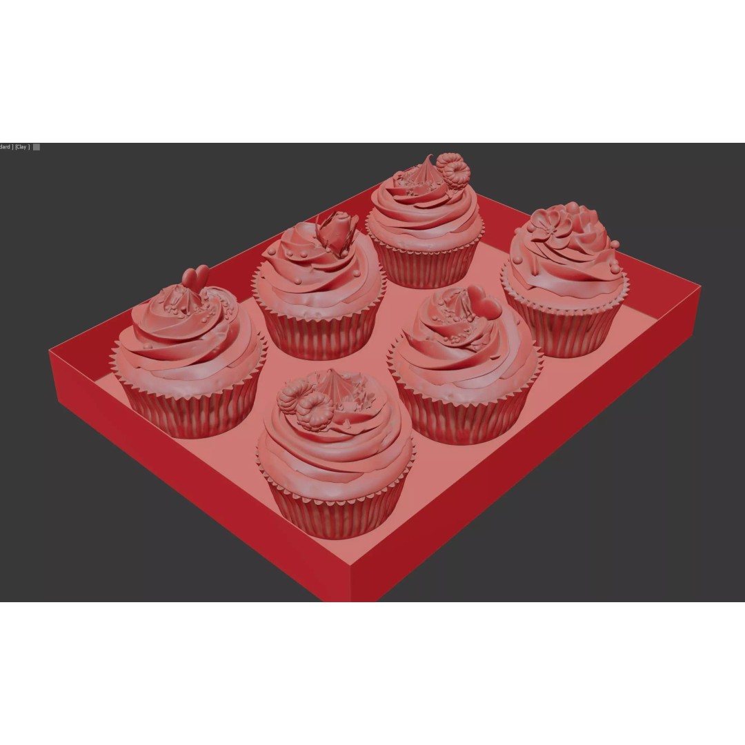 Photorealistic Cupcake 3D Model – High Quality Bakery Asset, FBX, OBJ - View 18