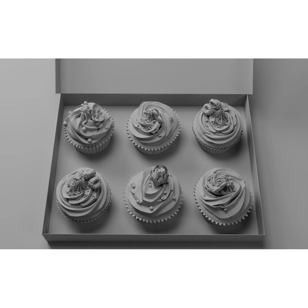 Photorealistic Cupcake 3D Model – High Quality Bakery Asset, FBX, OBJ - View 19