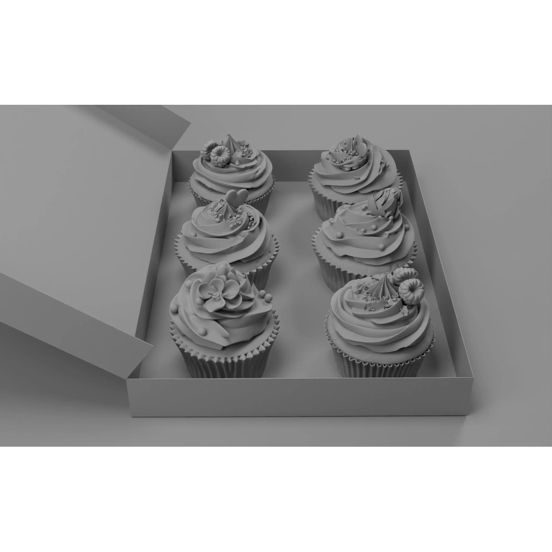 Photorealistic Cupcake 3D Model – High Quality Bakery Asset, FBX, OBJ - View 21
