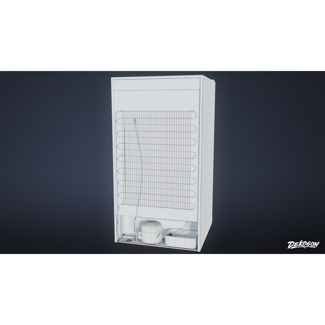 Refrigerator 3D Model – Low Poly PBR Asset for Games, FBX