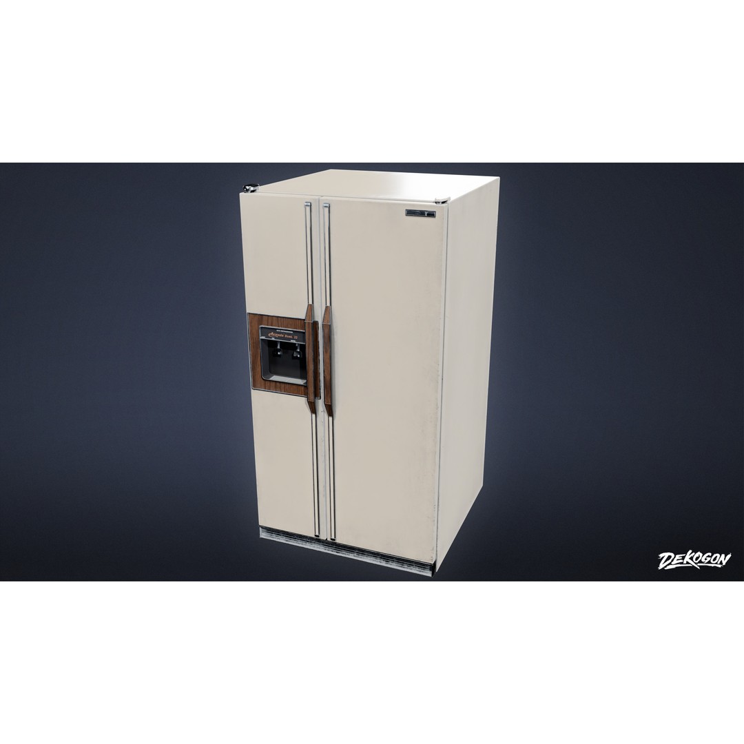Refrigerator 3D Model – Low Poly PBR Asset for Games, FBX - View 3