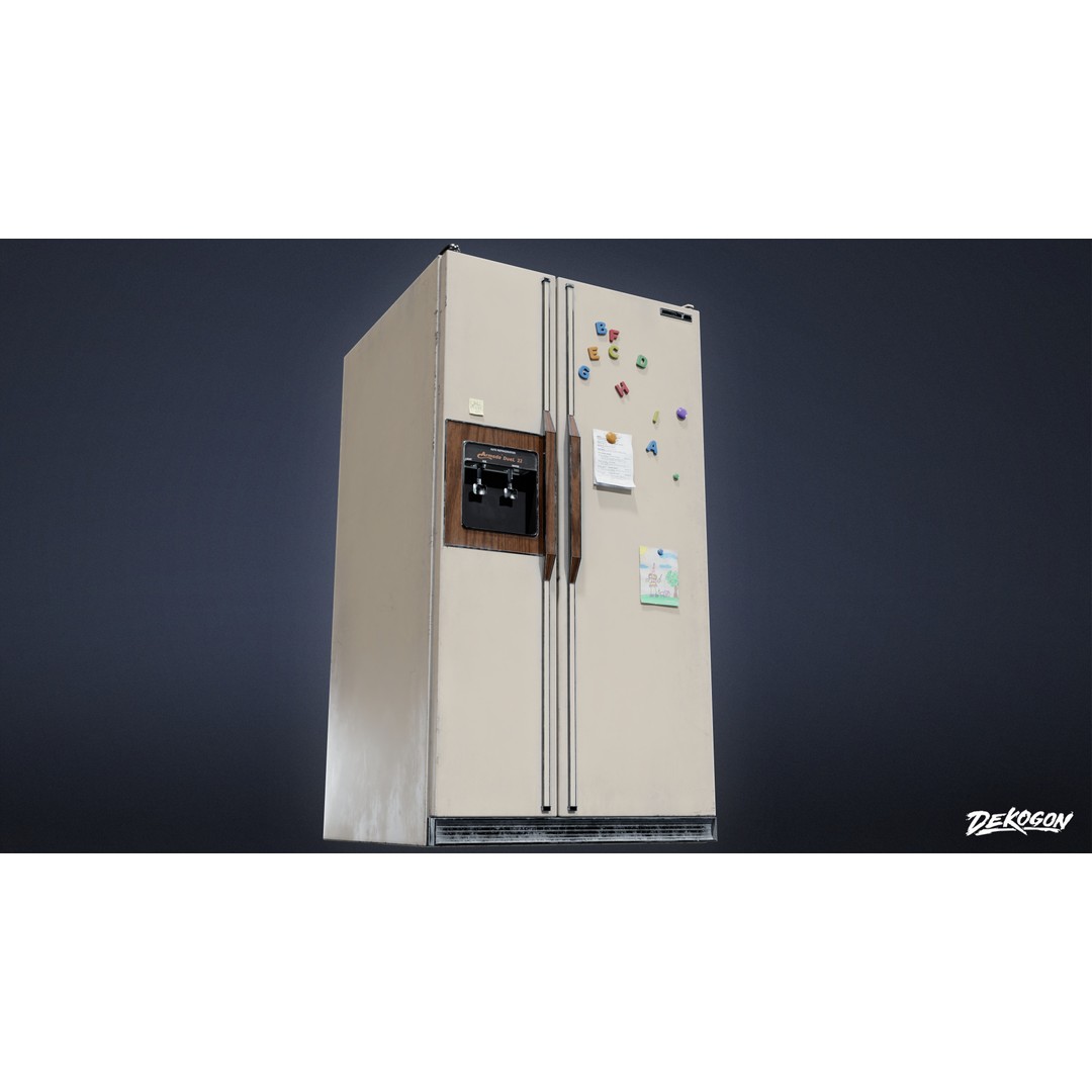 Refrigerator 3D Model – Low Poly PBR Asset for Games, FBX - View 9
