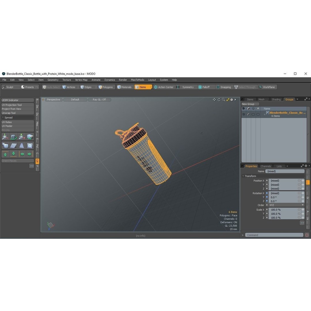 BlenderBottle Classic Bottle 3D Model – High Poly Protein Shaker, FBX