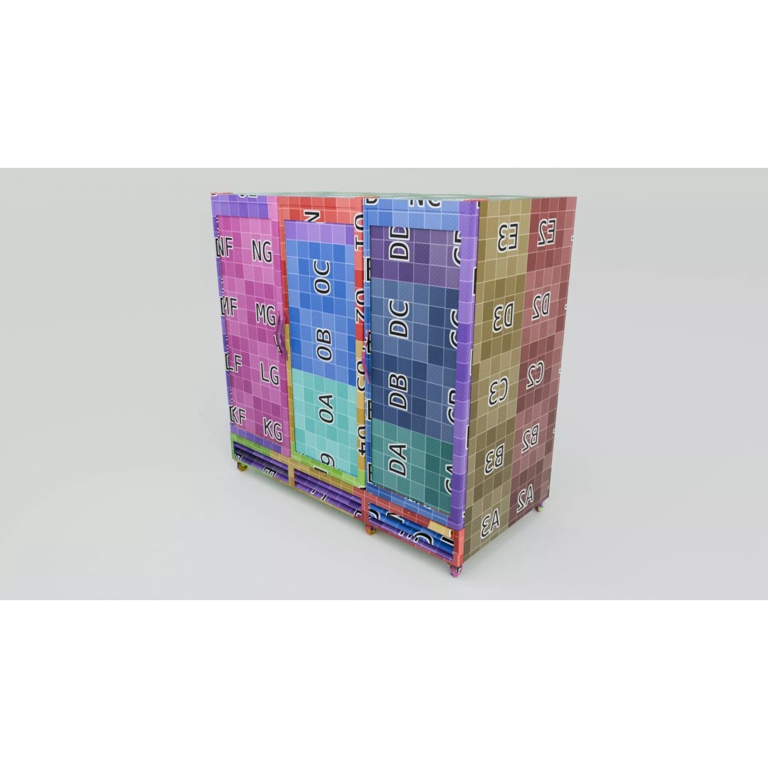 Grocery Store Freezer 3D Model – Low Poly PBR Game Asset, FBX - View 3