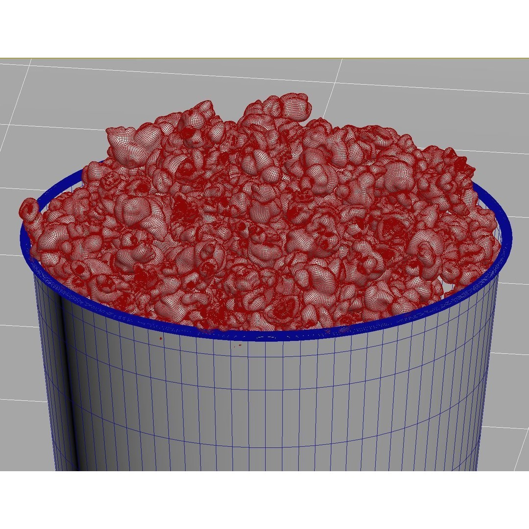 Popcorn Bucket 3D Model – Photorealistic Food Container, FBX & OBJ - View 6