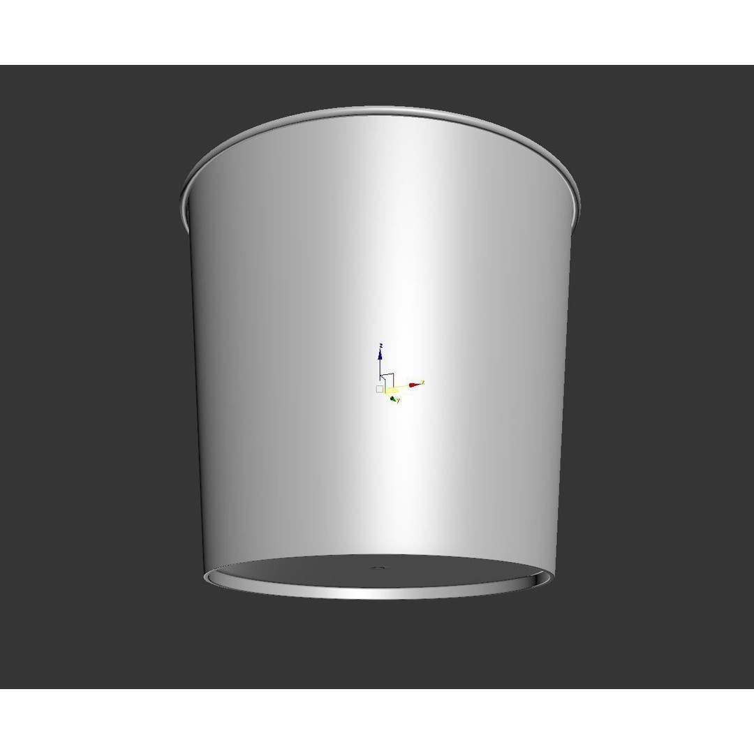 Popcorn Bucket 3D Model – Photorealistic Food Container, FBX & OBJ - View 7