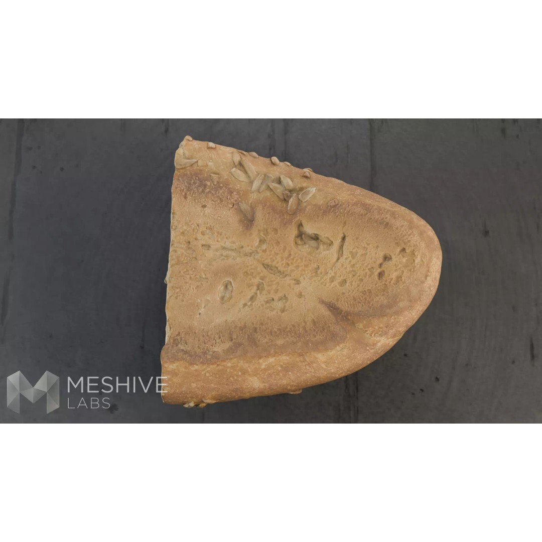 Artisan Half-Seeded Bread 3D Model – Low Poly PBR Game Asset, FBX, Blender - View 8