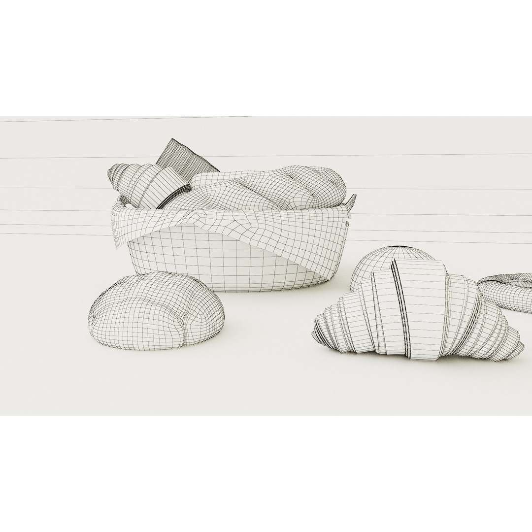 Breads 3D Model – Low Poly PBR Bakery Asset, FBX