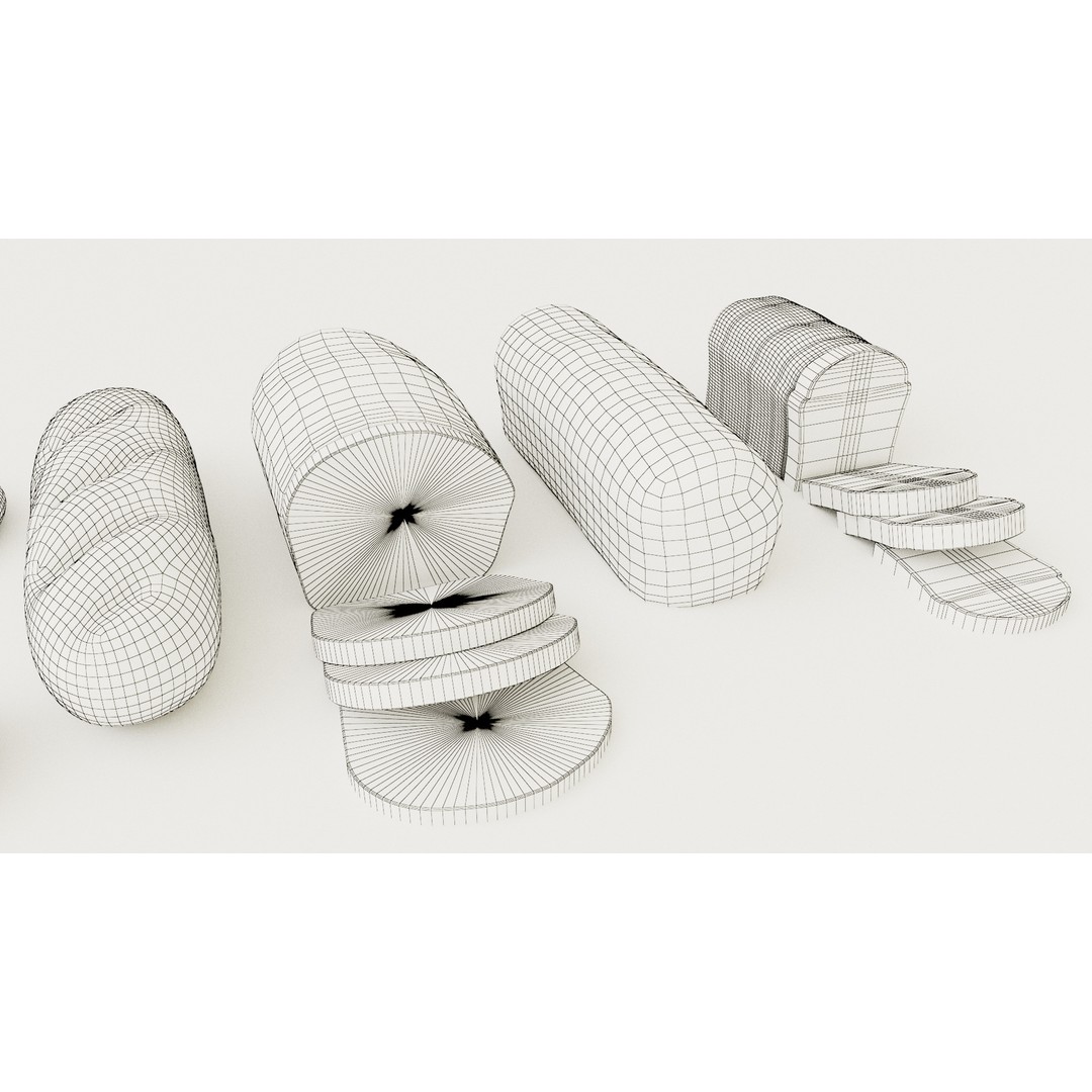 Breads 3D Model – Low Poly PBR Bakery Asset, FBX - View 13