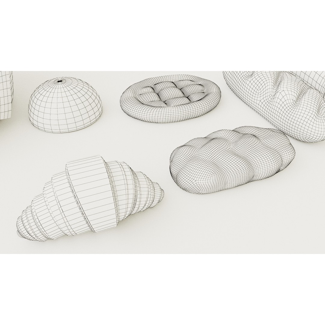 Breads 3D Model – Low Poly PBR Bakery Asset, FBX - View 14