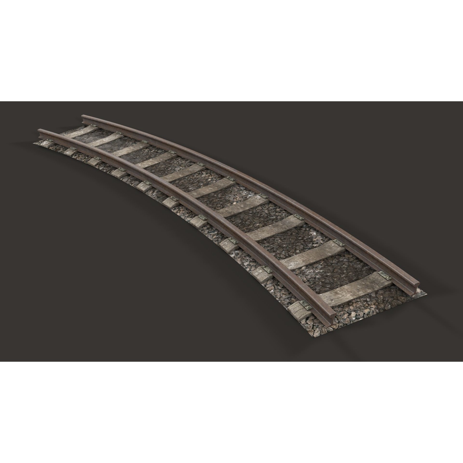 Modular Railway Track Advanced Collection - Game-Ready 3D Model - View 11