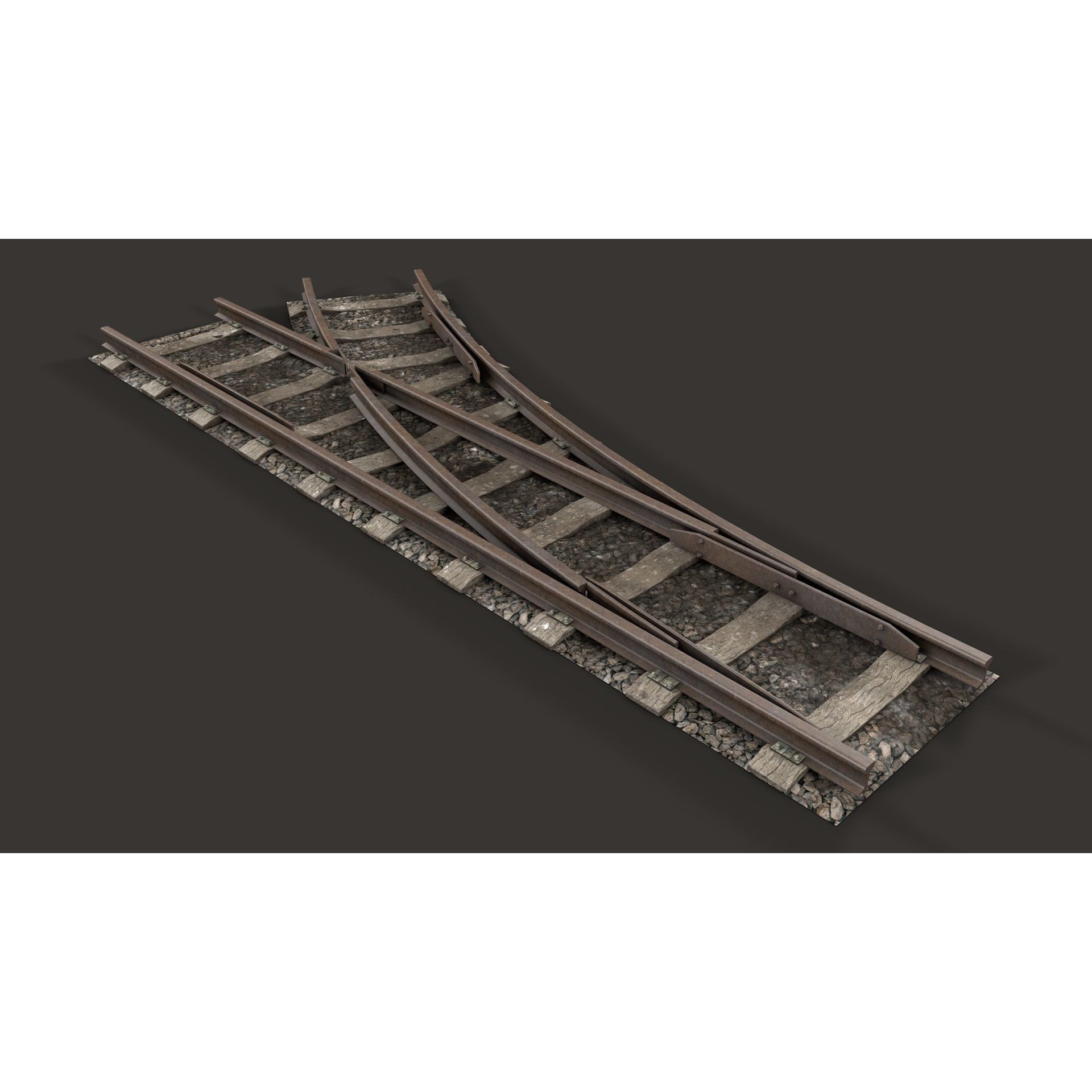 Modular Railway Track Advanced Collection - Game-Ready 3D Model - View 17