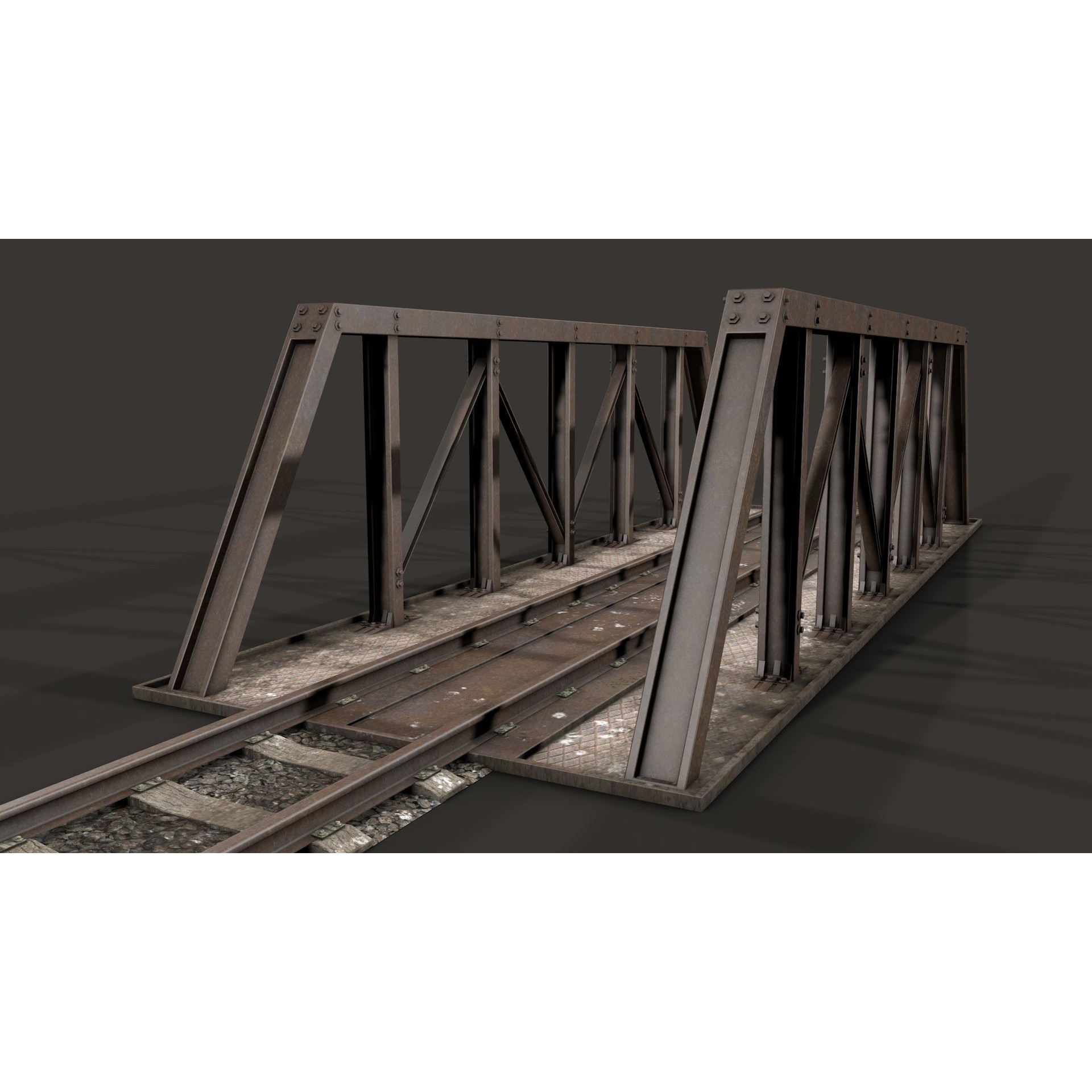 Modular Railway Track Advanced Collection - Game-Ready 3D Model - View 25