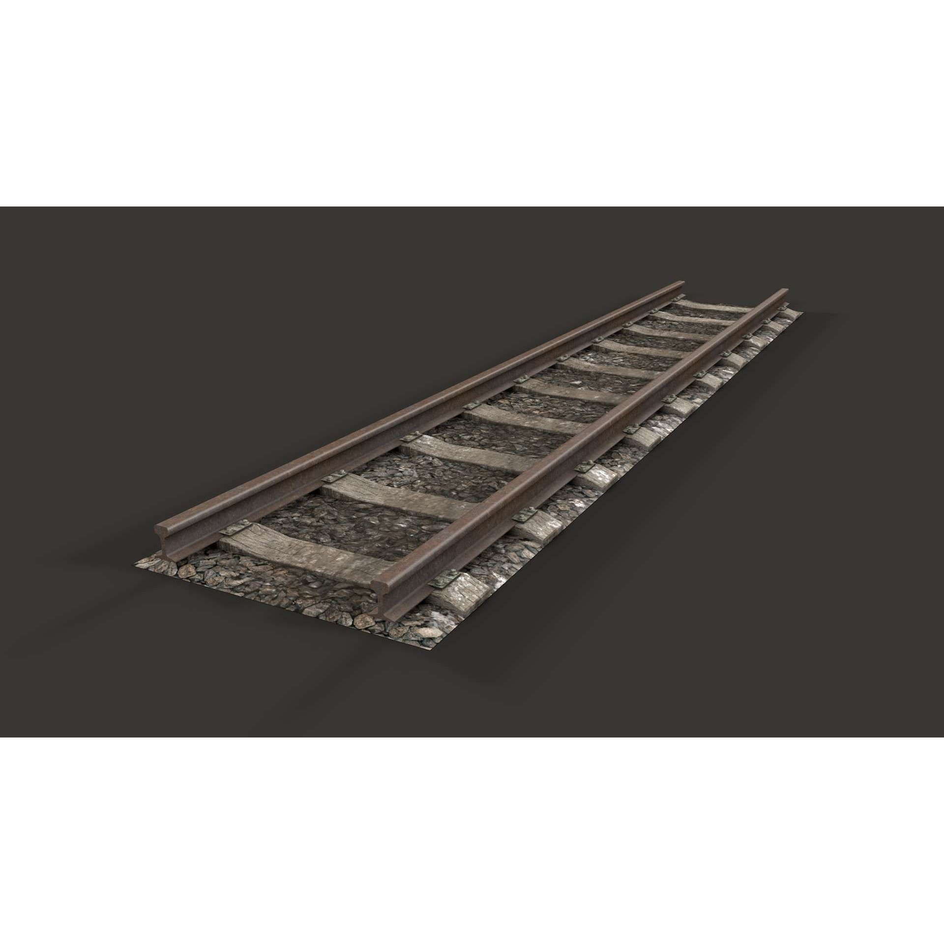 Modular Railway Track Advanced Collection - Game-Ready 3D Model - View 7