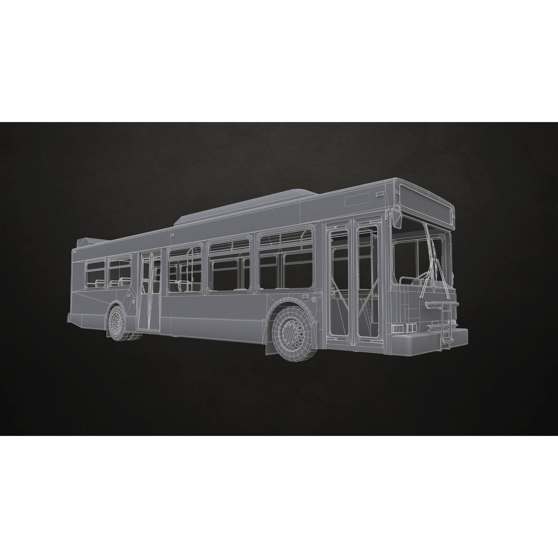 City Bus V2 - Low-Poly Game-Ready 3D Model - View 18
