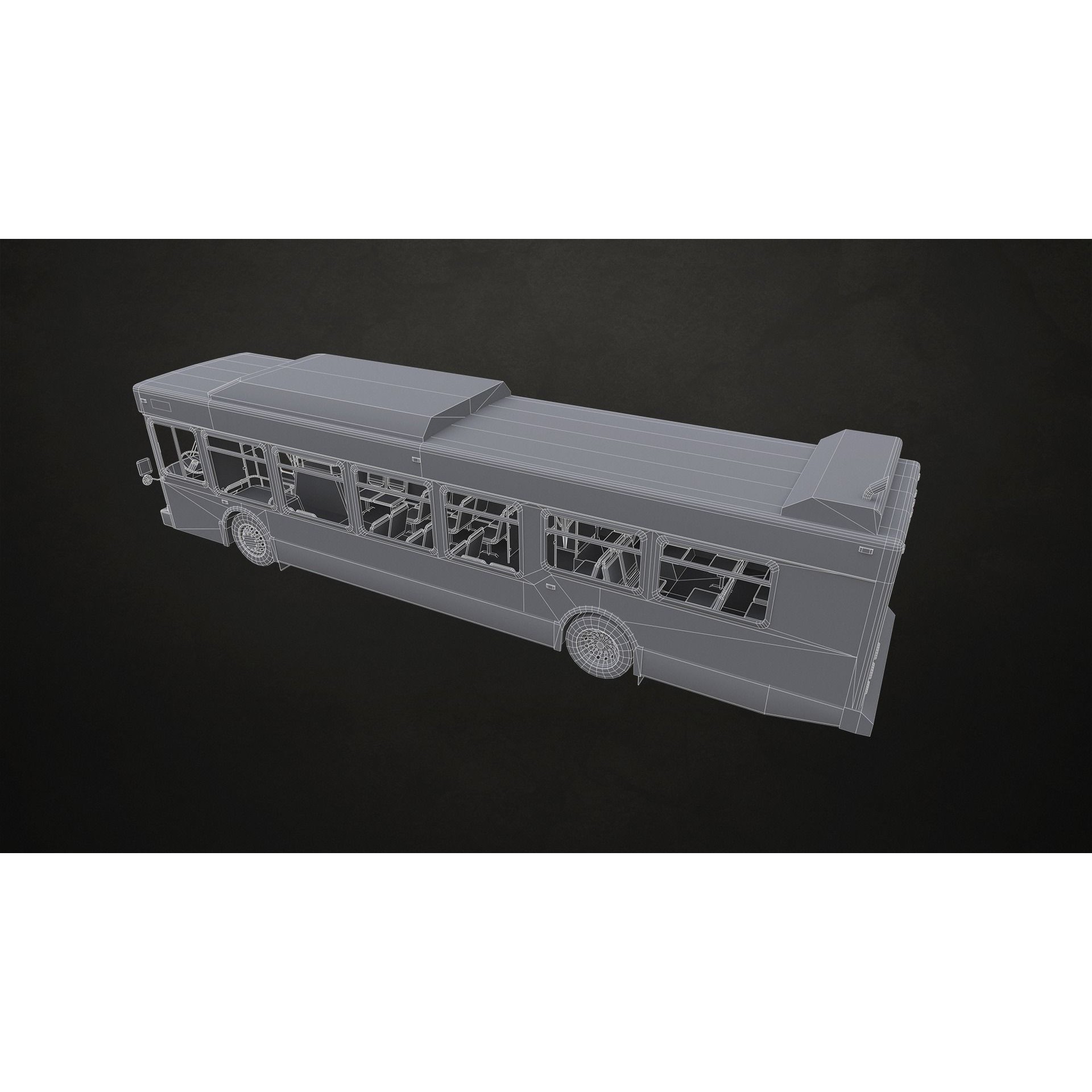 City Bus V2 - Low-Poly Game-Ready 3D Model - View 19
