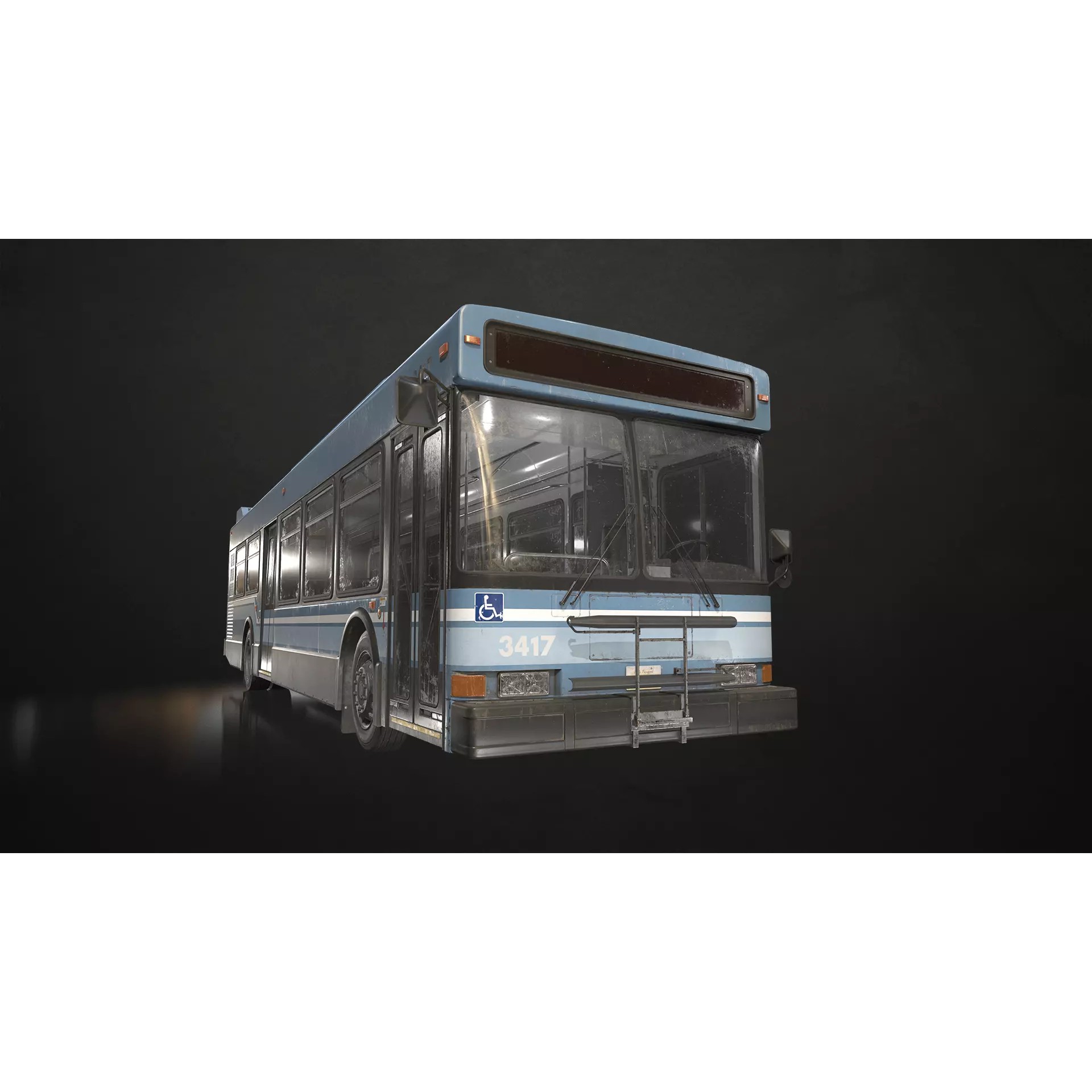 City Bus V2 - Low-Poly Game-Ready 3D Model - View 2