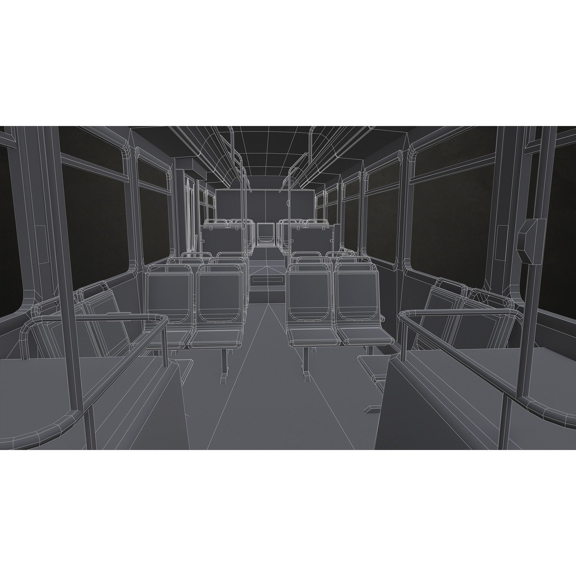 City Bus V2 - Low-Poly Game-Ready 3D Model - View 20