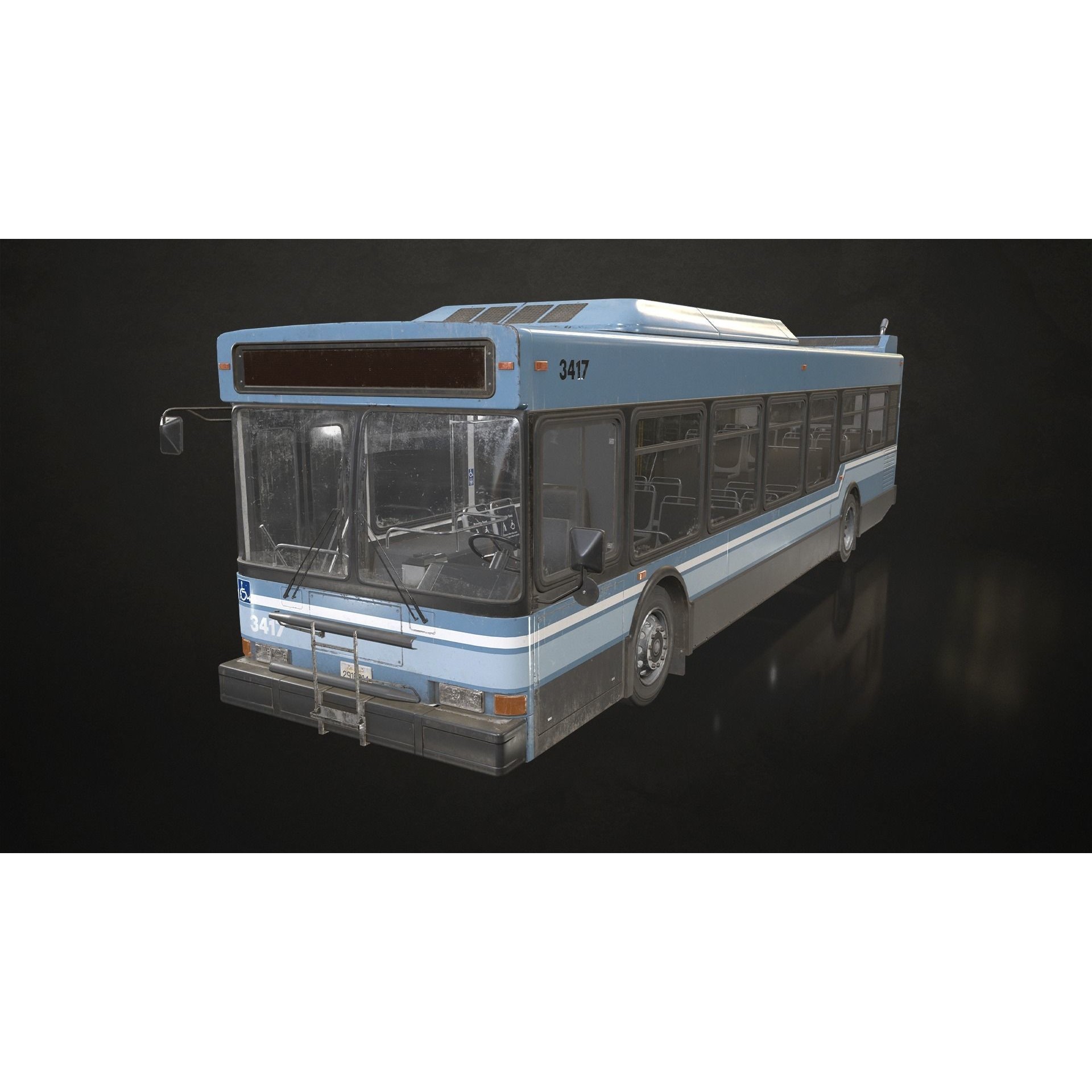 City Bus V2 - Low-Poly Game-Ready 3D Model - View 4