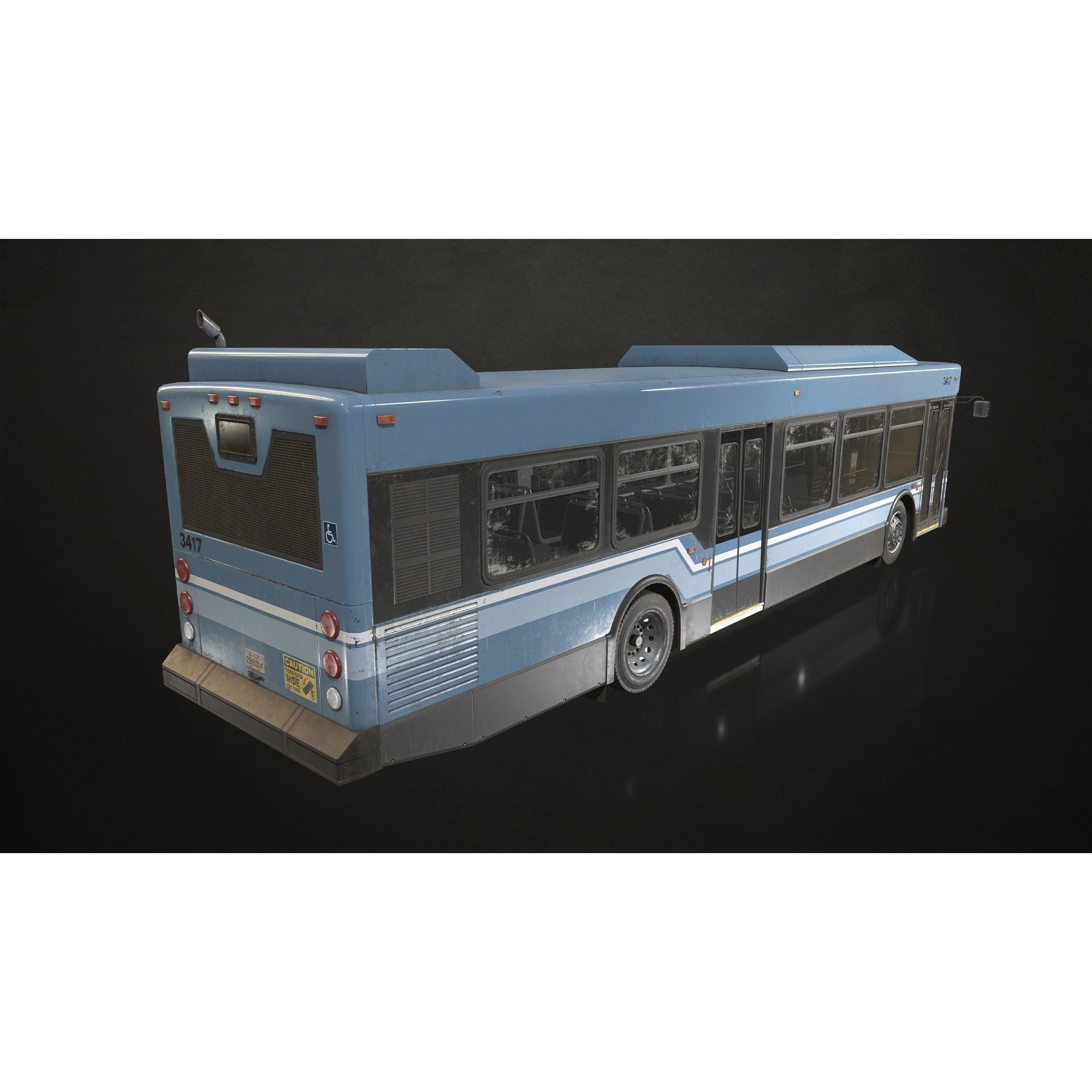 City Bus V2 - Low-Poly Game-Ready 3D Model - View 6