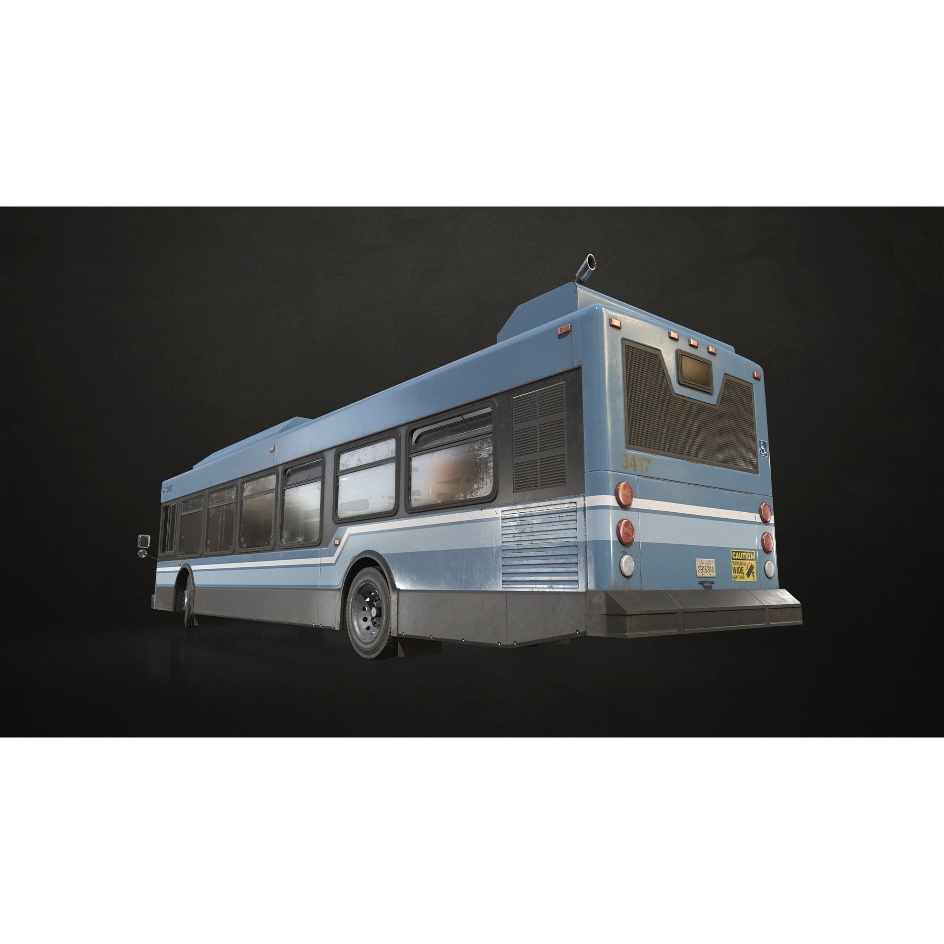 City Bus V2 - Low-Poly Game-Ready 3D Model - View 8