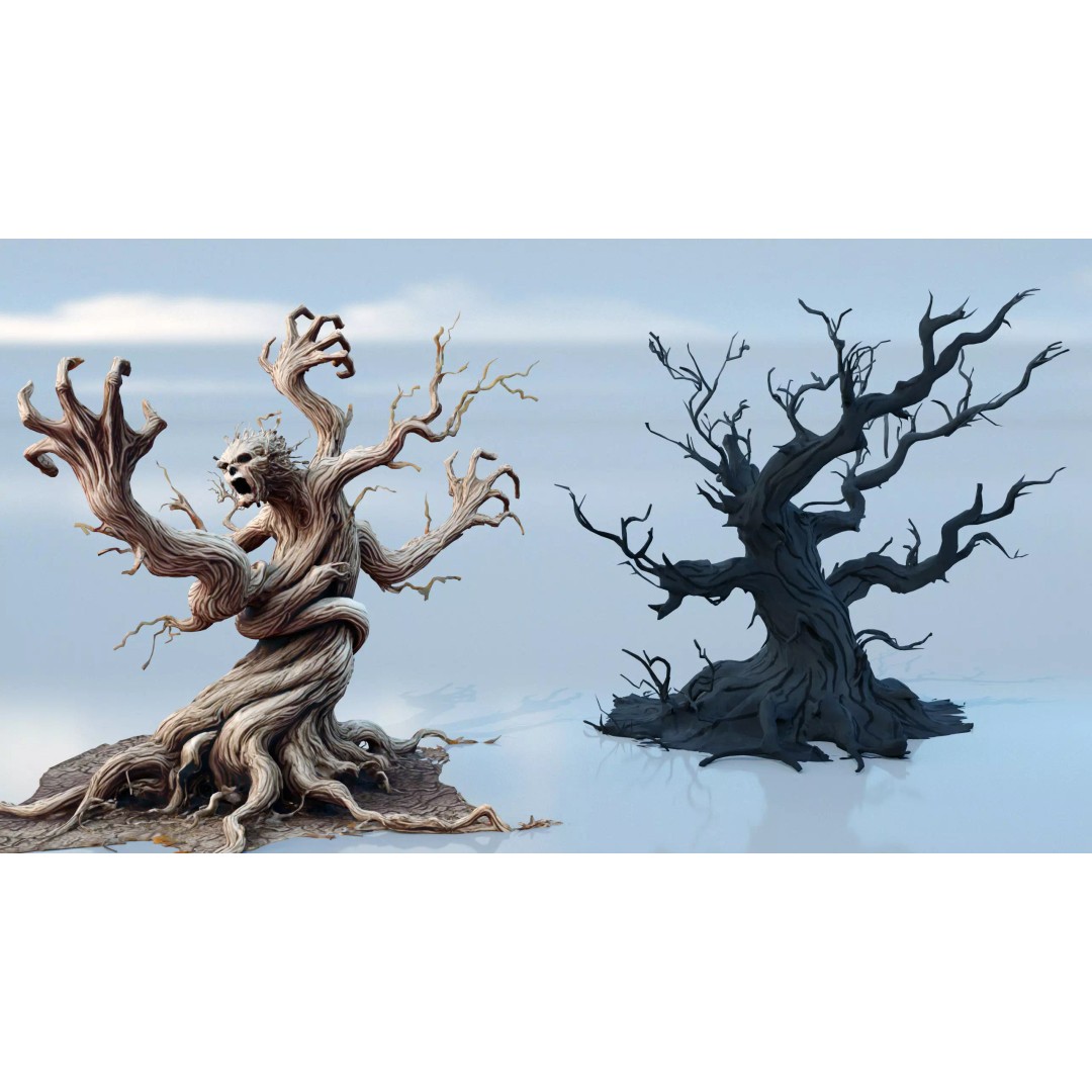 Haunted Snow Trees 3D Model – Stylized Winter Fantasy Asset, FBX - View 17
