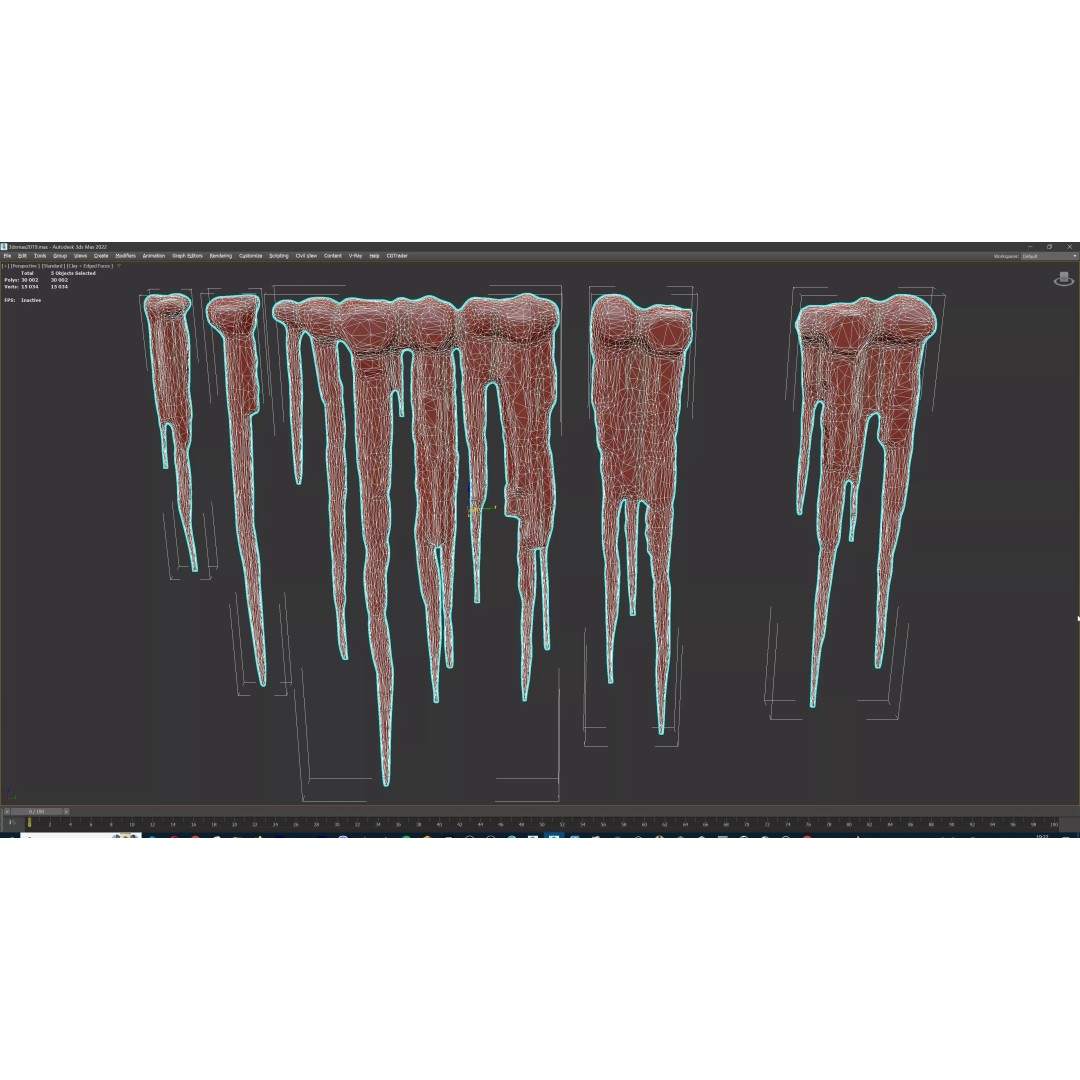 Haunted Snow Trees 3D Model – Stylized Winter Fantasy Asset, FBX - View 32