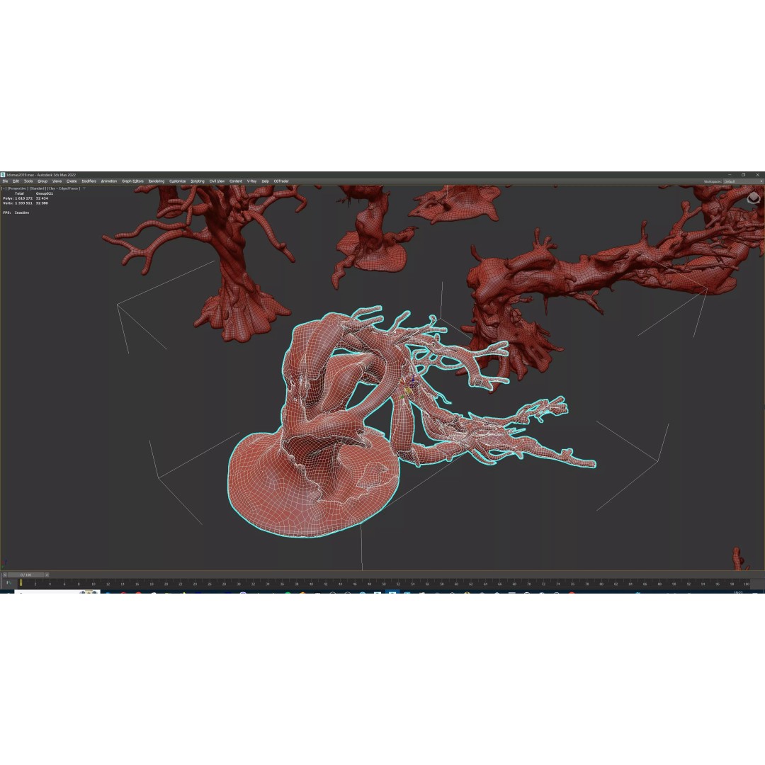 Haunted Snow Trees 3D Model – Stylized Winter Fantasy Asset, FBX - View 39