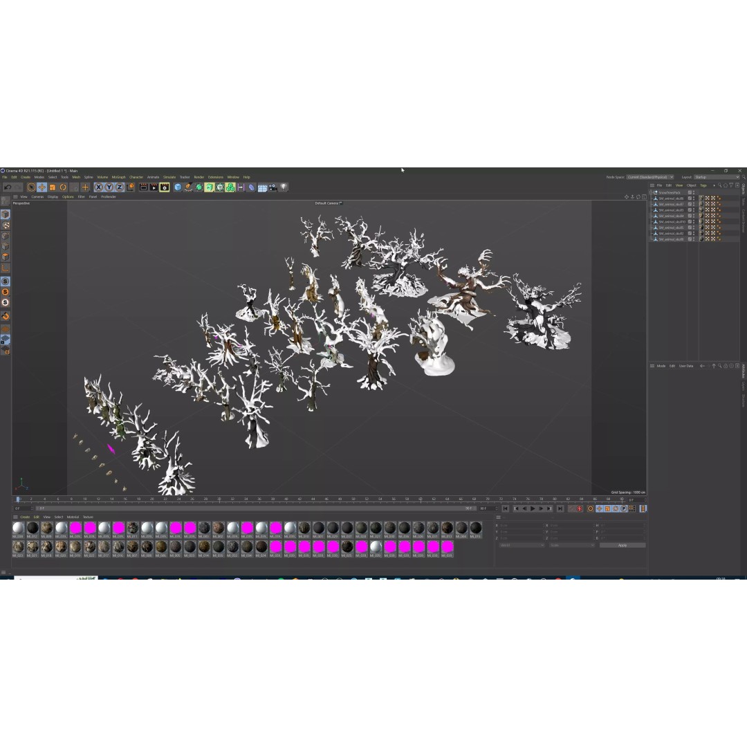 Haunted Snow Trees 3D Model – Stylized Winter Fantasy Asset, FBX - View 40