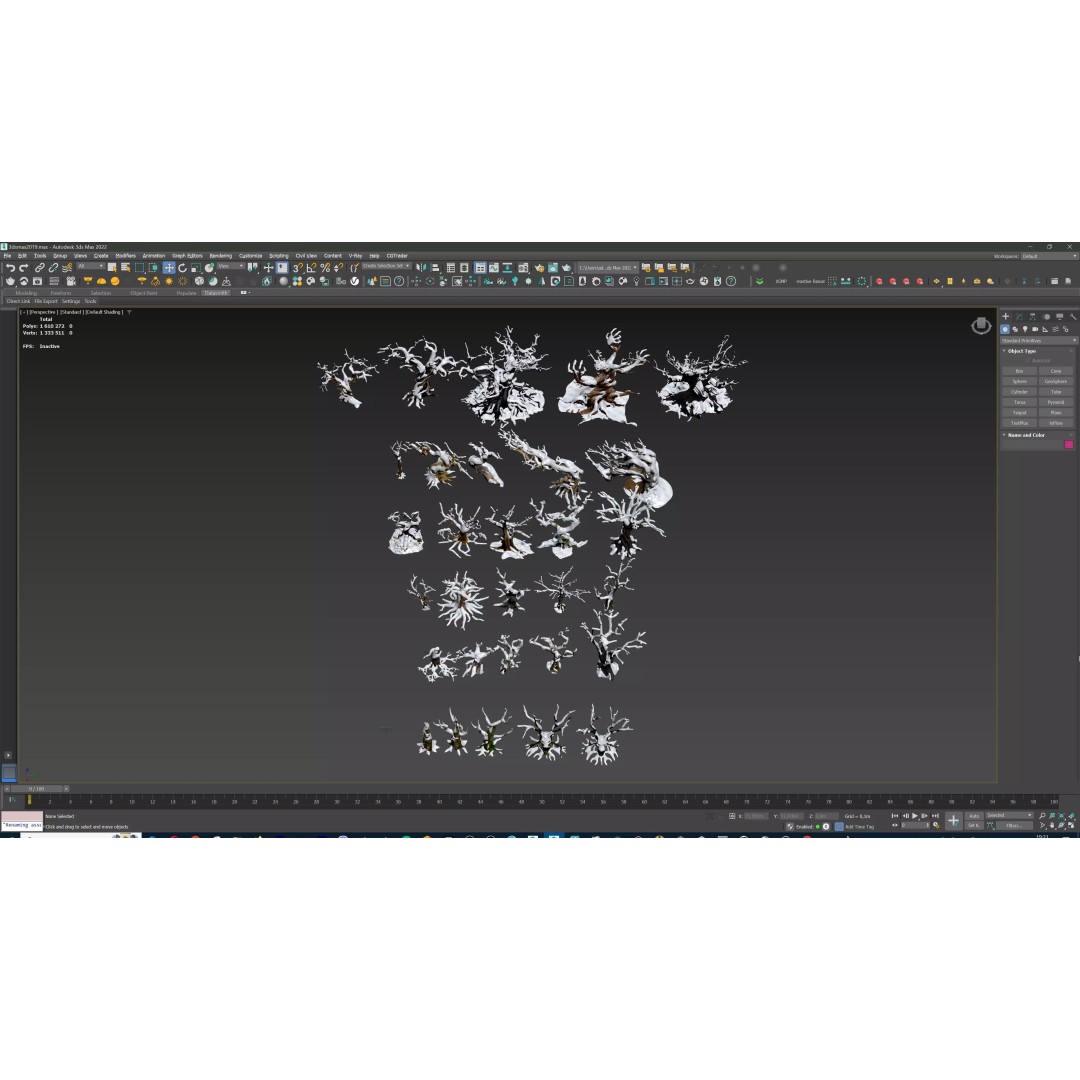 Haunted Snow Trees 3D Model – Stylized Winter Fantasy Asset, FBX - View 41