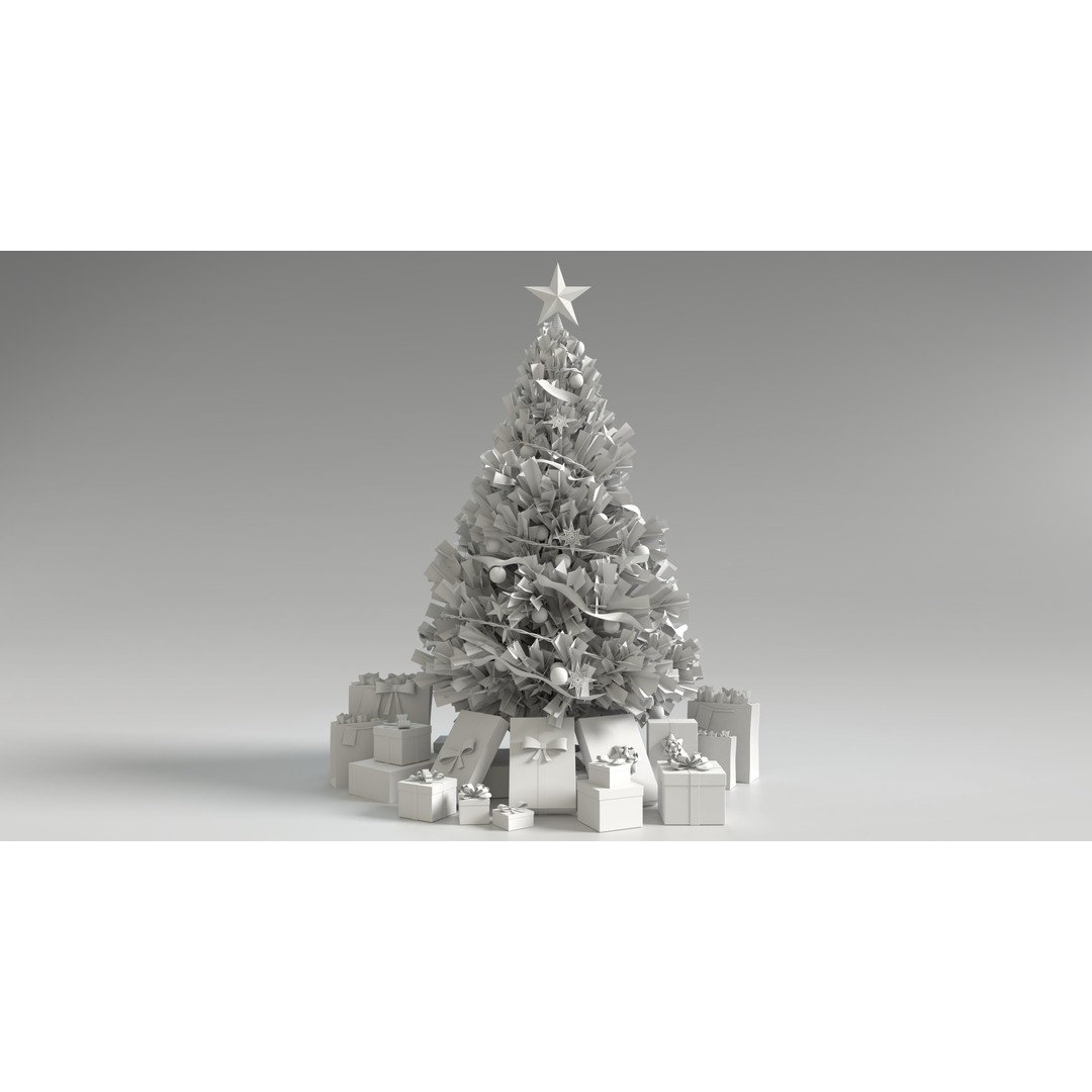Christmas Tree 3D Model – PBR Textured Game Asset, Blender - View 15